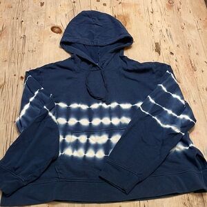 Splendid Horizon Tie Dye Hoodie in Blue Navy